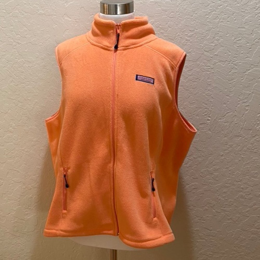 Vineyard Vines salmon polar fleece vest XL
